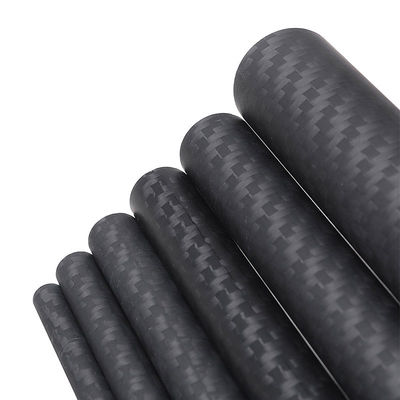 Plain Matte 3K Round Carbon Fiber Tubing 1000mm Length