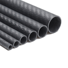 Woven Finish Roll Wrapped Carbon Fiber Tubes High Gloss Epoxy Engineering Grade