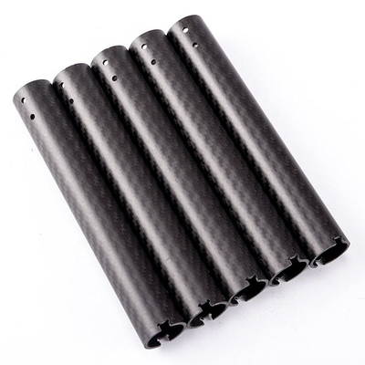 Customized Multiple Purpose Roll Wrapped Carbon Fiber Tube / Tubing / Pipe / Rod