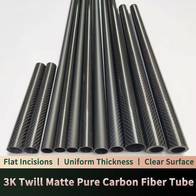 High Strength 3K Twill Carbon Fiber Tube – Epoxy Composite for Structural Applications