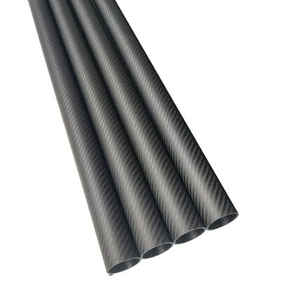 High Strength Carbon Fiber Tube 25mmx23mmx420mm 3K Roll Wrapped Twill Matte Finish