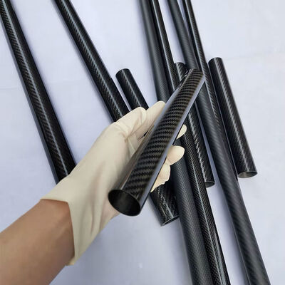 Lightweight 3K Carbon Fiber Tube | Plain/ Twill, Glossy/ Matte | Black or Customized