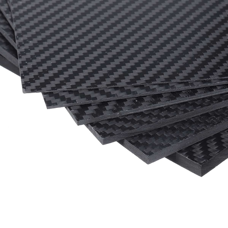 Anti Aging Flexibility 3K Carbon Fiber Board 200x300mm 1mm To 5mm Thickness