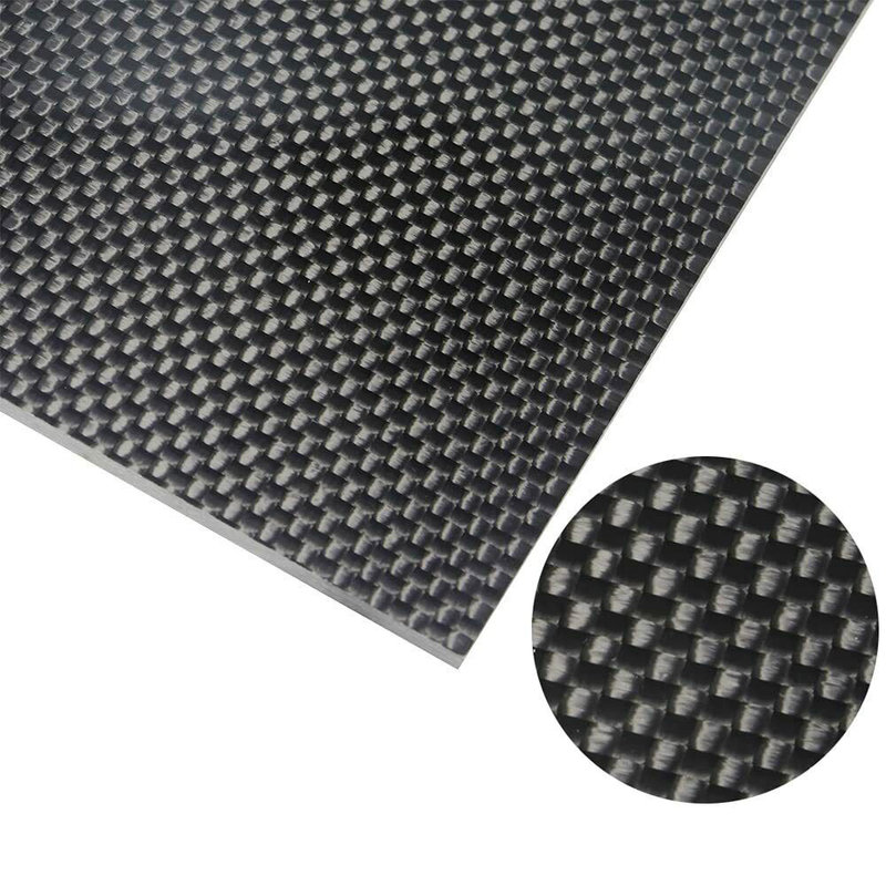 2x2 Twill Weave 100% Ultra-Strong Carbon Fiber Sheet - UV-Protected Gloss Finish