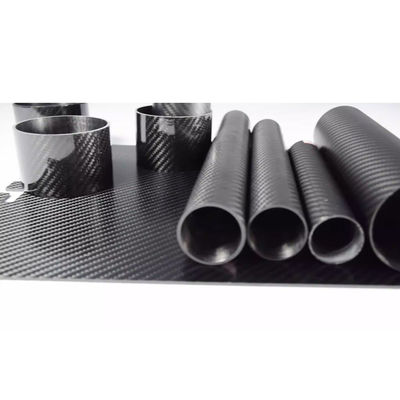 Yüksek Güçlü Rulo Sarılmış Karbon Tüpler 3K Plain Glossy OD 6-200mm Uzunluk 1000mm