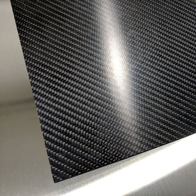 3K Mat / Parlak Karbon Yaprakları Twill / Plain Weave Karbon Fiber Plate Özel Karbon Fiber Kompozit Tahta